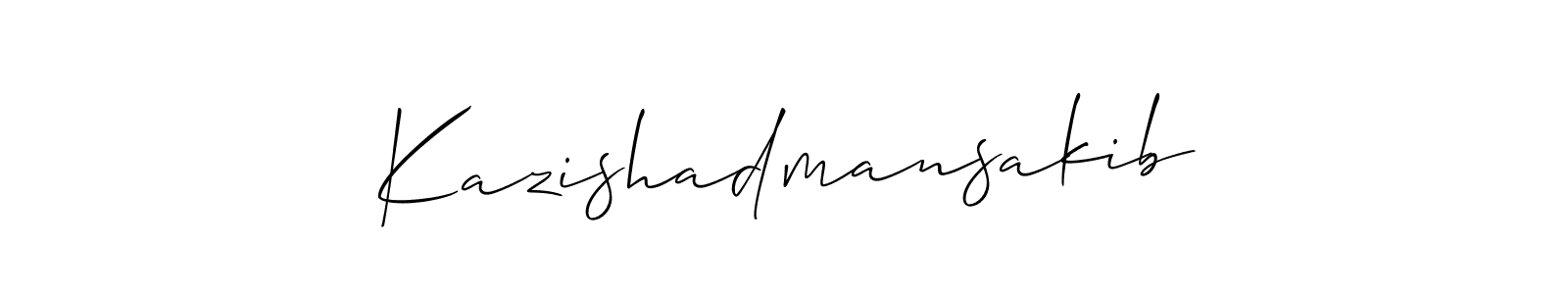 Create a beautiful signature design for name Kazishadmansakib. With this signature (Allison_Script) fonts, you can make a handwritten signature for free. Kazishadmansakib signature style 2 images and pictures png