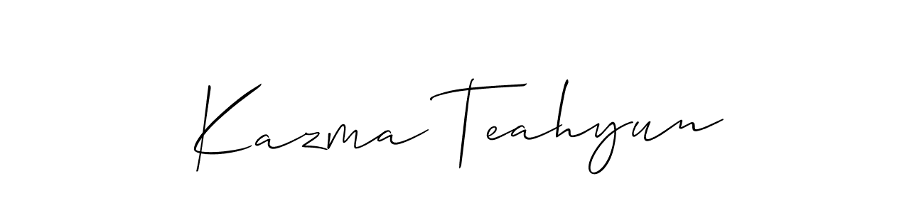 Here are the top 10 professional signature styles for the name Kazma Teahyun. These are the best autograph styles you can use for your name. Kazma Teahyun signature style 2 images and pictures png