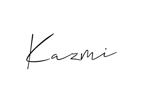 Create a beautiful signature design for name Kazmi. With this signature (Allison_Script) fonts, you can make a handwritten signature for free. Kazmi signature style 2 images and pictures png