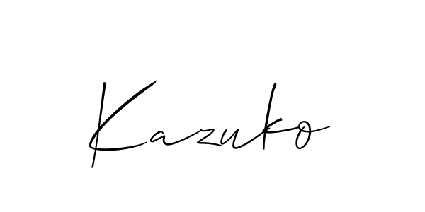 Make a short Kazuko signature style. Manage your documents anywhere anytime using Allison_Script. Create and add eSignatures, submit forms, share and send files easily. Kazuko signature style 2 images and pictures png