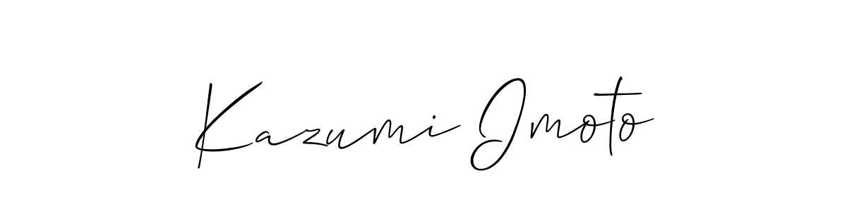 Also we have Kazumi Imoto name is the best signature style. Create professional handwritten signature collection using Allison_Script autograph style. Kazumi Imoto signature style 2 images and pictures png