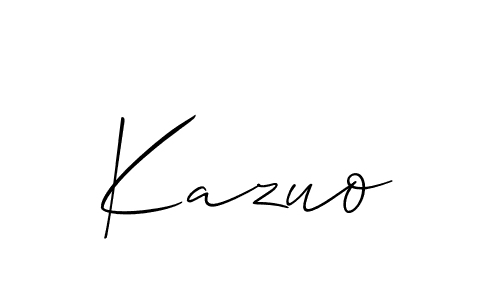 Also we have Kazuo name is the best signature style. Create professional handwritten signature collection using Allison_Script autograph style. Kazuo signature style 2 images and pictures png