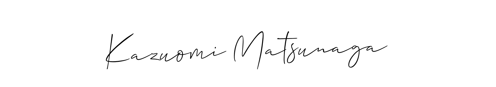 Make a beautiful signature design for name Kazuomi Matsunaga. Use this online signature maker to create a handwritten signature for free. Kazuomi Matsunaga signature style 2 images and pictures png