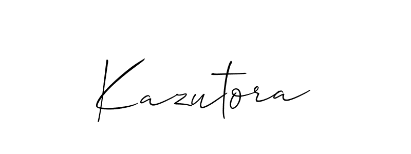 Design your own signature with our free online signature maker. With this signature software, you can create a handwritten (Allison_Script) signature for name Kazutora. Kazutora signature style 2 images and pictures png