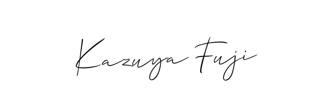 Kazuya Fuji stylish signature style. Best Handwritten Sign (Allison_Script) for my name. Handwritten Signature Collection Ideas for my name Kazuya Fuji. Kazuya Fuji signature style 2 images and pictures png