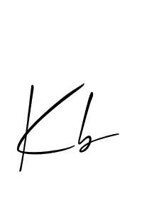 Make a beautiful signature design for name Kb. With this signature (Allison_Script) style, you can create a handwritten signature for free. Kb signature style 2 images and pictures png