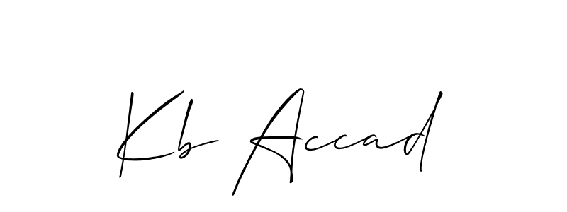 Allison_Script is a professional signature style that is perfect for those who want to add a touch of class to their signature. It is also a great choice for those who want to make their signature more unique. Get Kb Accad name to fancy signature for free. Kb Accad signature style 2 images and pictures png