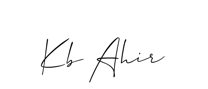 if you are searching for the best signature style for your name Kb Ahir. so please give up your signature search. here we have designed multiple signature styles  using Allison_Script. Kb Ahir signature style 2 images and pictures png