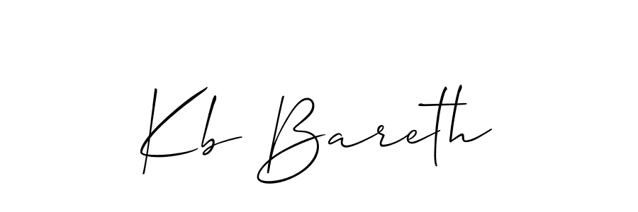 Also we have Kb Bareth name is the best signature style. Create professional handwritten signature collection using Allison_Script autograph style. Kb Bareth signature style 2 images and pictures png