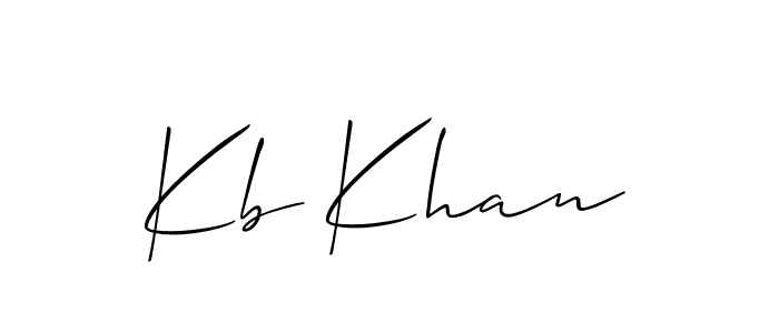 Use a signature maker to create a handwritten signature online. With this signature software, you can design (Allison_Script) your own signature for name Kb Khan. Kb Khan signature style 2 images and pictures png