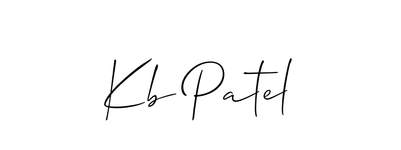 How to make Kb Patel signature? Allison_Script is a professional autograph style. Create handwritten signature for Kb Patel name. Kb Patel signature style 2 images and pictures png