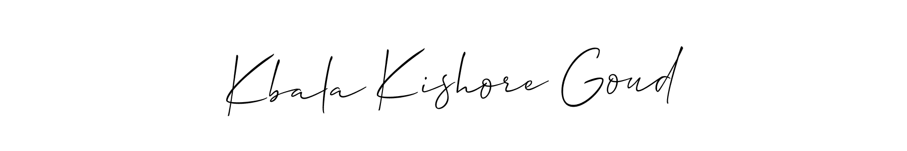 How to make Kbala Kishore Goud signature? Allison_Script is a professional autograph style. Create handwritten signature for Kbala Kishore Goud name. Kbala Kishore Goud signature style 2 images and pictures png