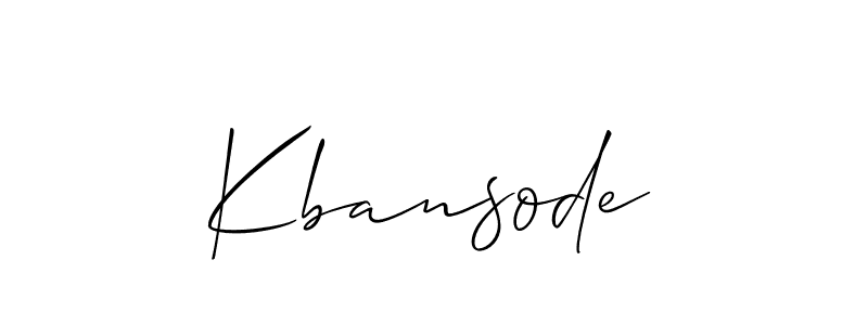 Allison_Script is a professional signature style that is perfect for those who want to add a touch of class to their signature. It is also a great choice for those who want to make their signature more unique. Get Kbansode name to fancy signature for free. Kbansode signature style 2 images and pictures png