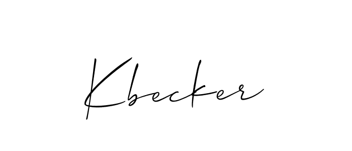 Allison_Script is a professional signature style that is perfect for those who want to add a touch of class to their signature. It is also a great choice for those who want to make their signature more unique. Get Kbecker name to fancy signature for free. Kbecker signature style 2 images and pictures png