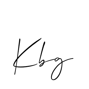 Create a beautiful signature design for name Kbg. With this signature (Allison_Script) fonts, you can make a handwritten signature for free. Kbg signature style 2 images and pictures png