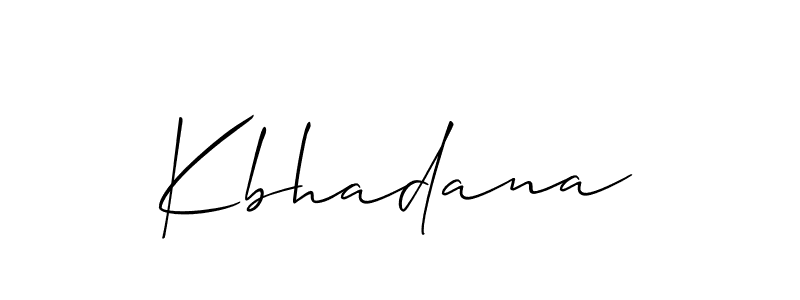 You should practise on your own different ways (Allison_Script) to write your name (Kbhadana) in signature. don't let someone else do it for you. Kbhadana signature style 2 images and pictures png