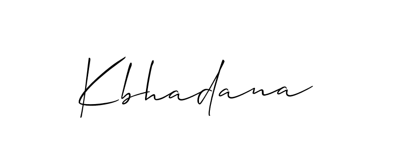 Kbhadana stylish signature style. Best Handwritten Sign (Allison_Script) for my name. Handwritten Signature Collection Ideas for my name Kbhadana. Kbhadana signature style 2 images and pictures png