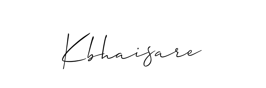 Make a beautiful signature design for name Kbhaisare. With this signature (Allison_Script) style, you can create a handwritten signature for free. Kbhaisare signature style 2 images and pictures png