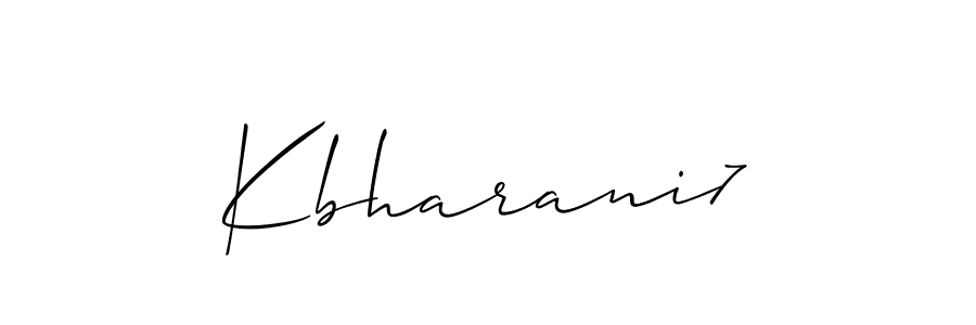 Similarly Allison_Script is the best handwritten signature design. Signature creator online .You can use it as an online autograph creator for name Kbharani7. Kbharani7 signature style 2 images and pictures png