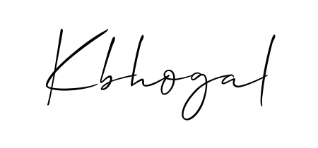 If you are searching for the best signature style for your name Kbhogal, here we have designed multiple signature styles using Allison_Script. Kbhogal signature style 2 images and pictures png