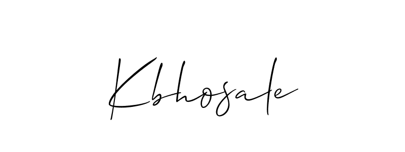 Make a beautiful signature design for name Kbhosale. With this signature (Allison_Script) style, you can create a handwritten signature for free. Kbhosale signature style 2 images and pictures png