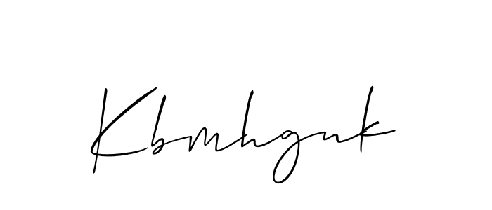 Also we have Kbmhgnk name is the best signature style. Create professional handwritten signature collection using Allison_Script autograph style. Kbmhgnk signature style 2 images and pictures png