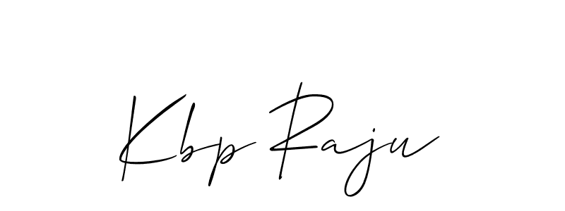 The best way (Allison_Script) to make a short signature is to pick only two or three words in your name. The name Kbp Raju include a total of six letters. For converting this name. Kbp Raju signature style 2 images and pictures png