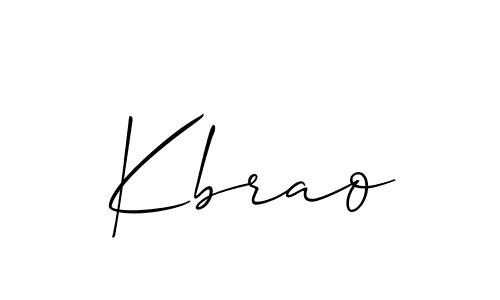 Kbrao stylish signature style. Best Handwritten Sign (Allison_Script) for my name. Handwritten Signature Collection Ideas for my name Kbrao. Kbrao signature style 2 images and pictures png