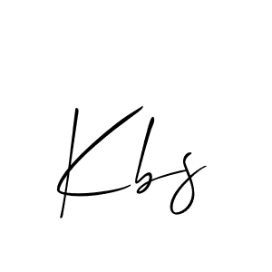 Design your own signature with our free online signature maker. With this signature software, you can create a handwritten (Allison_Script) signature for name Kbs. Kbs signature style 2 images and pictures png