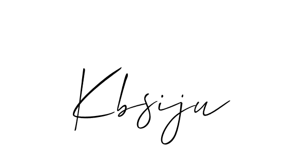 Design your own signature with our free online signature maker. With this signature software, you can create a handwritten (Allison_Script) signature for name Kbsiju. Kbsiju signature style 2 images and pictures png