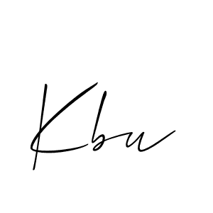 Design your own signature with our free online signature maker. With this signature software, you can create a handwritten (Allison_Script) signature for name Kbu. Kbu signature style 2 images and pictures png