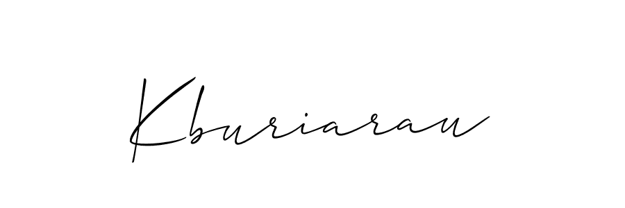 Use a signature maker to create a handwritten signature online. With this signature software, you can design (Allison_Script) your own signature for name Kburiarau. Kburiarau signature style 2 images and pictures png