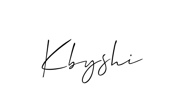 The best way (Allison_Script) to make a short signature is to pick only two or three words in your name. The name Kbyshi include a total of six letters. For converting this name. Kbyshi signature style 2 images and pictures png