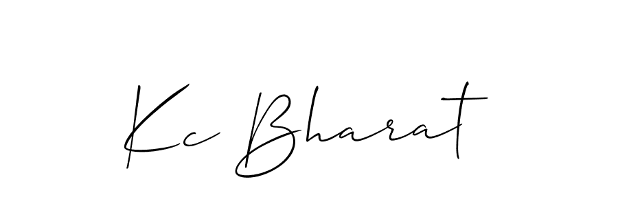 How to Draw Kc Bharat signature style? Allison_Script is a latest design signature styles for name Kc Bharat. Kc Bharat signature style 2 images and pictures png