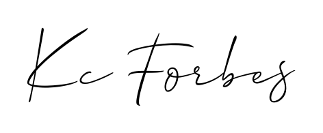 A sleek calligraphic signature for name Kc Forbes utilizing Allison_Script styling. Great for adding personal signatures to photos and art. Kc Forbes signature style 2 images and pictures png