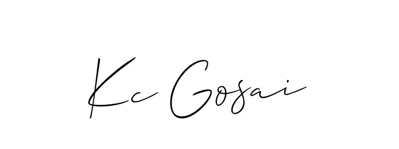 Make a beautiful signature design for name Kc Gosai. Use this online signature maker to create a handwritten signature for free. Kc Gosai signature style 2 images and pictures png