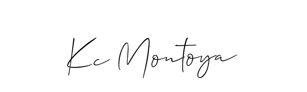 Make a beautiful signature design for name Kc Montoya. Use this online signature maker to create a handwritten signature for free. Kc Montoya signature style 2 images and pictures png