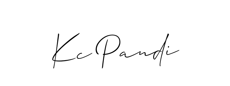 Best and Professional Signature Style for Kc Pandi. Allison_Script Best Signature Style Collection. Kc Pandi signature style 2 images and pictures png