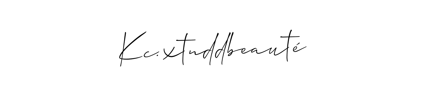 Design your own signature with our free online signature maker. With this signature software, you can create a handwritten (Allison_Script) signature for name Kc.xtnddbeauté. Kc.xtnddbeauté signature style 2 images and pictures png