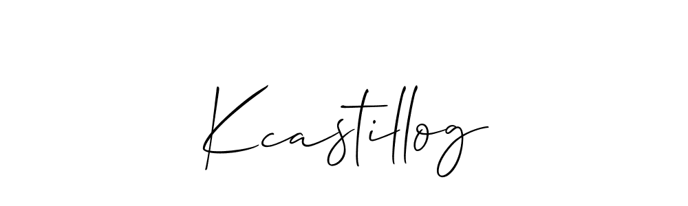 if you are searching for the best signature style for your name Kcastillog. so please give up your signature search. here we have designed multiple signature styles  using Allison_Script. Kcastillog signature style 2 images and pictures png