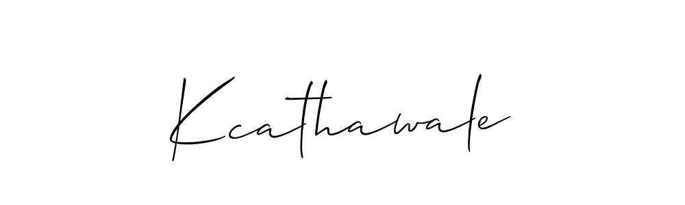 Use a signature maker to create a handwritten signature online. With this signature software, you can design (Allison_Script) your own signature for name Kcathawale. Kcathawale signature style 2 images and pictures png