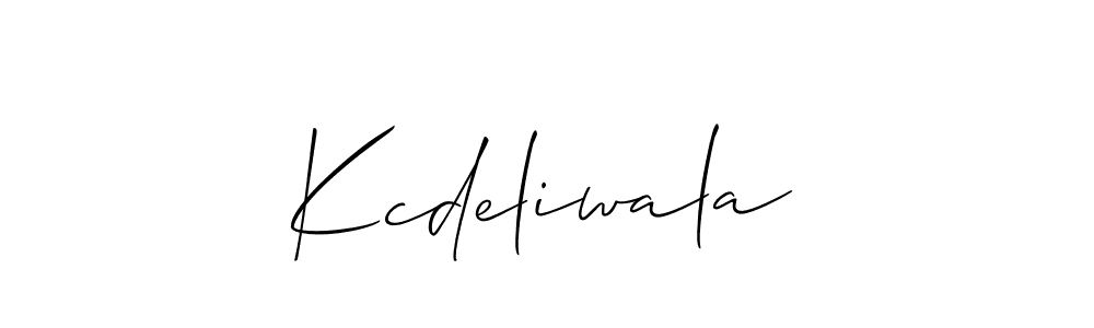 Kcdeliwala stylish signature style. Best Handwritten Sign (Allison_Script) for my name. Handwritten Signature Collection Ideas for my name Kcdeliwala. Kcdeliwala signature style 2 images and pictures png