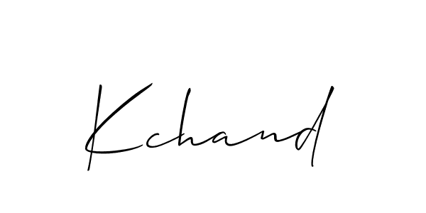 Best and Professional Signature Style for Kchand. Allison_Script Best Signature Style Collection. Kchand signature style 2 images and pictures png