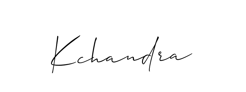 if you are searching for the best signature style for your name Kchandra. so please give up your signature search. here we have designed multiple signature styles  using Allison_Script. Kchandra signature style 2 images and pictures png