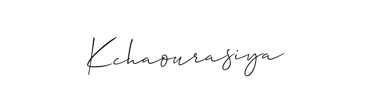 Similarly Allison_Script is the best handwritten signature design. Signature creator online .You can use it as an online autograph creator for name Kchaourasiya. Kchaourasiya signature style 2 images and pictures png