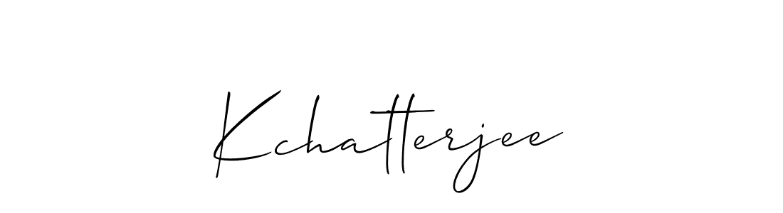 Also we have Kchatterjee name is the best signature style. Create professional handwritten signature collection using Allison_Script autograph style. Kchatterjee signature style 2 images and pictures png