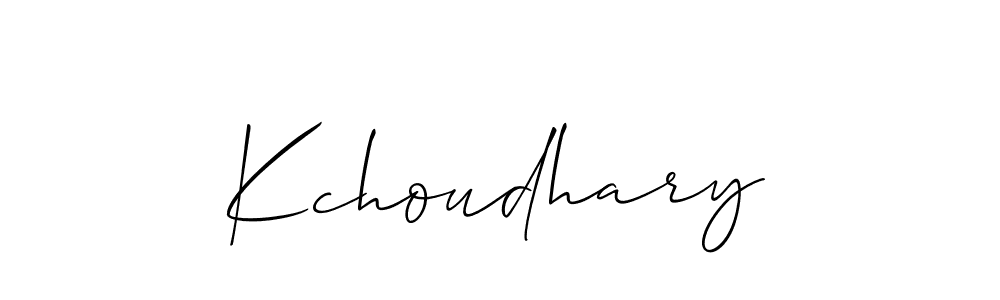 How to Draw Kchoudhary signature style? Allison_Script is a latest design signature styles for name Kchoudhary. Kchoudhary signature style 2 images and pictures png