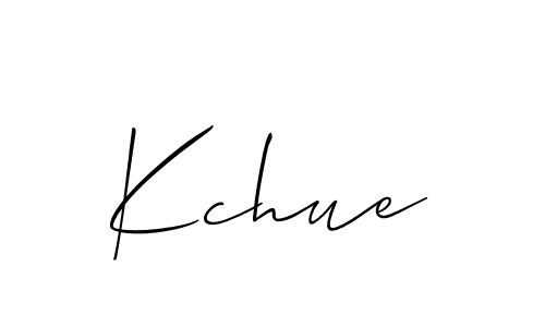 How to make Kchue signature? Allison_Script is a professional autograph style. Create handwritten signature for Kchue name. Kchue signature style 2 images and pictures png