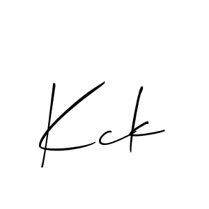 Kck stylish signature style. Best Handwritten Sign (Allison_Script) for my name. Handwritten Signature Collection Ideas for my name Kck. Kck signature style 2 images and pictures png