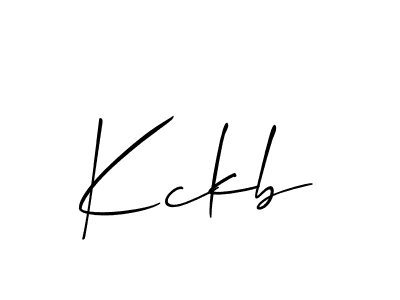 Make a short Kckb signature style. Manage your documents anywhere anytime using Allison_Script. Create and add eSignatures, submit forms, share and send files easily. Kckb signature style 2 images and pictures png